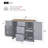 Kitchen Island With Storage, Kitchen Cart With Rubber Wood Top, 3 Drawer, 2 Slide-Out Shelf And Internal Storage Rack