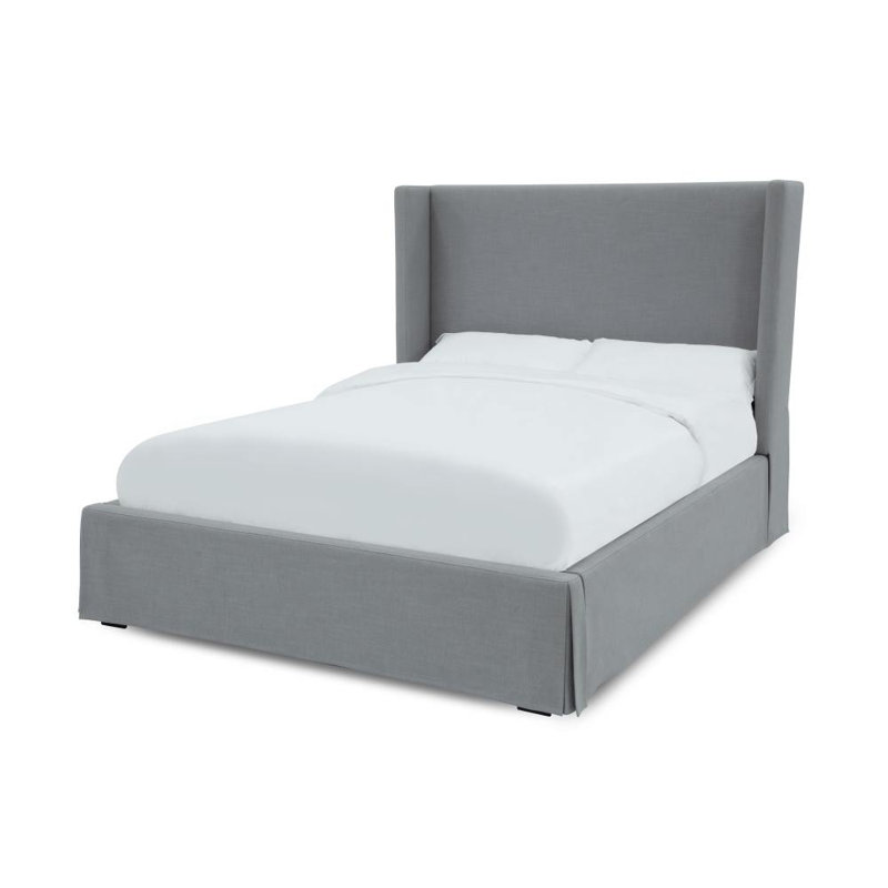 Lit plateforme tapissier Sofina, Reine, Crème