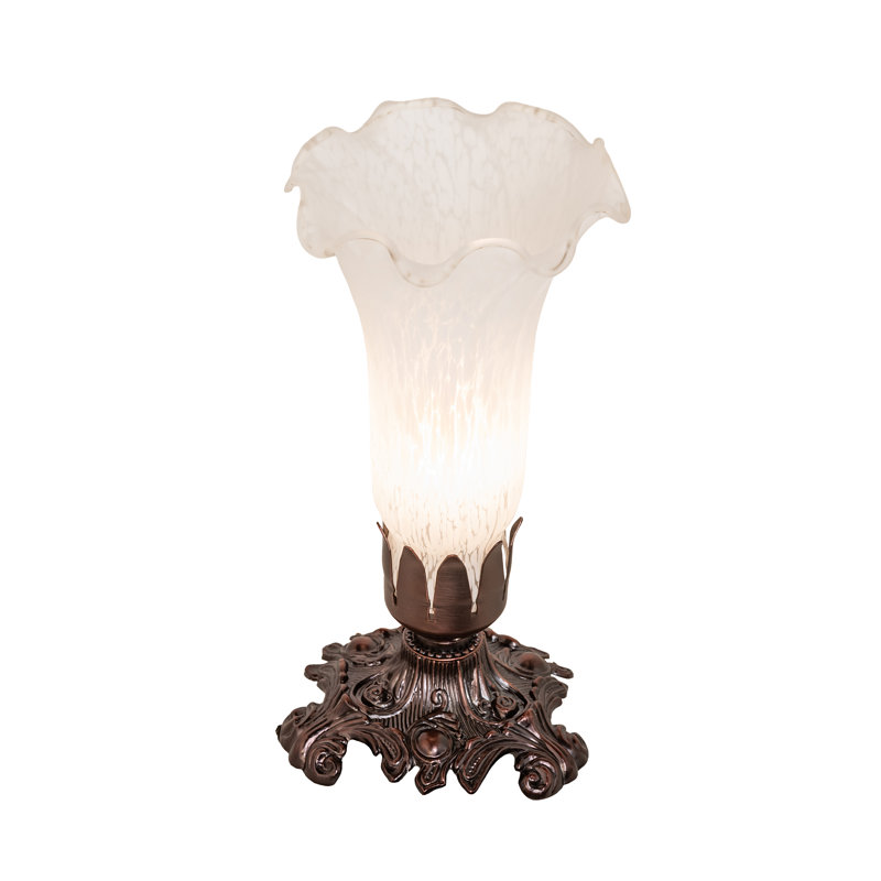 Meyda Tiffany & Stained Glass Table Lamp, White