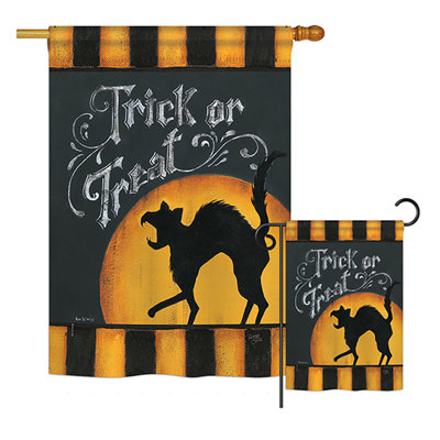 Ensemble de 2 reproductions de polyester vertical décoratives d’halloween pour chat 2 pièces