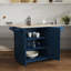 Chariot de cuisine de 53,5 po avec plateau en bois massif et roulettes verrouillables Arlonda-88912243