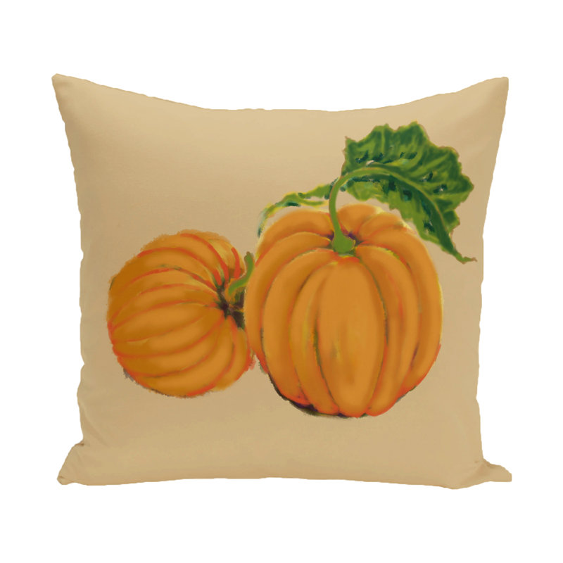 Outdoor Reversible Throw Pillow, 18" x 18", Gold