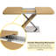 Table de salle à manger extensible rustique en MDF et base en acier avec plateau rétractable pour 4 à 6 places-884056907
