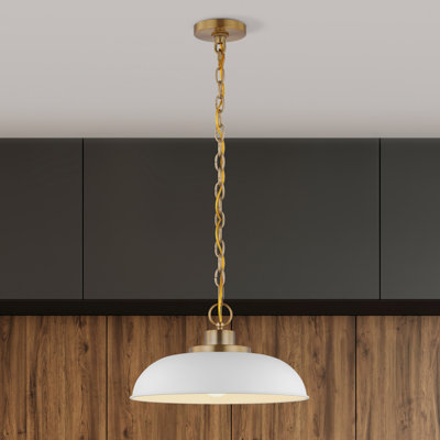 Eddy 1-Light Dimmable Steel Dome Pendant