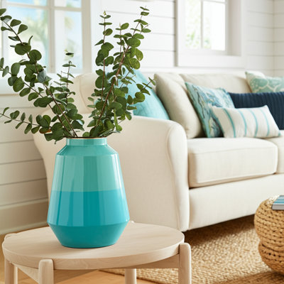 Modern Coastal Metal Iron Decorative Vase with Tapered Silhouette and Minimalist Design for Contemporary Interiors.