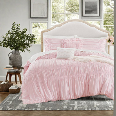 Ensembles de literie rose de qualité supérieure, confort de chambre de ferme en microfibre 5 pièces