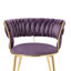 Chaises de salle à manger élégantes 2 pièces avec pieds en métal doré Denroy-413580341