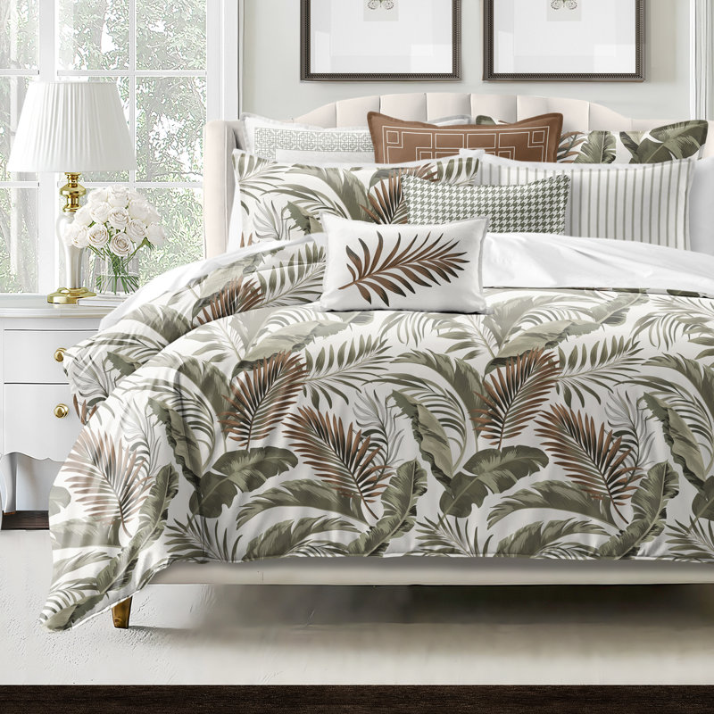 Frondosa  Copper Cotton Comforter Set  8 Piece, King Comforter + 7 Additional Pieces