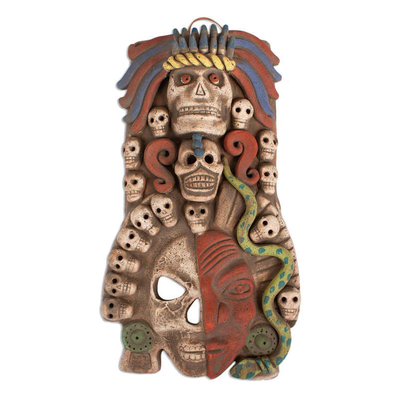 Masque en céramique Mictlantecuhtli Trinx