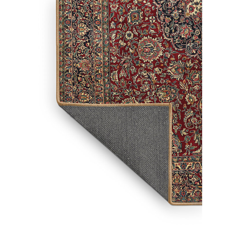 Tapis oriental rouge tissé à la machine Laci, Rectangle 7 pi x 9 pi