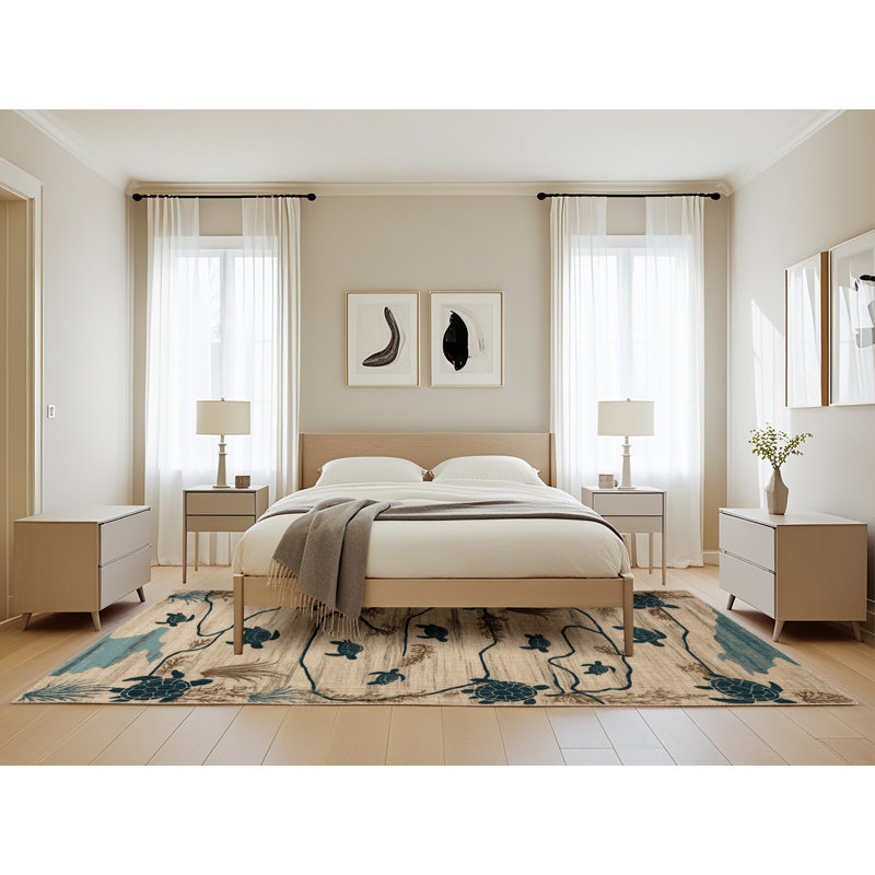 Tapis brun lavable à la machine, Rectangle de 5 pi x 8 pi