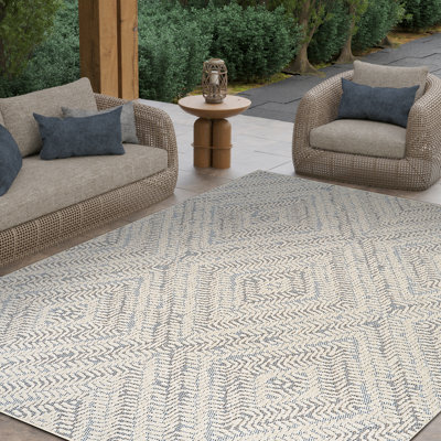 Tapis intérieur / extérieur turquoise Liguria Levanto