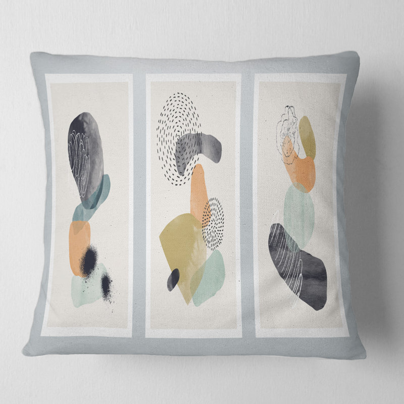 Housse et insert de coussin carré minimaliste, 18" x 18"
