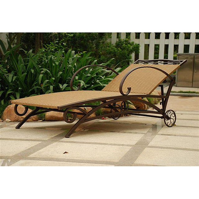 Arvi Outdoor Metal Chaise Lounge