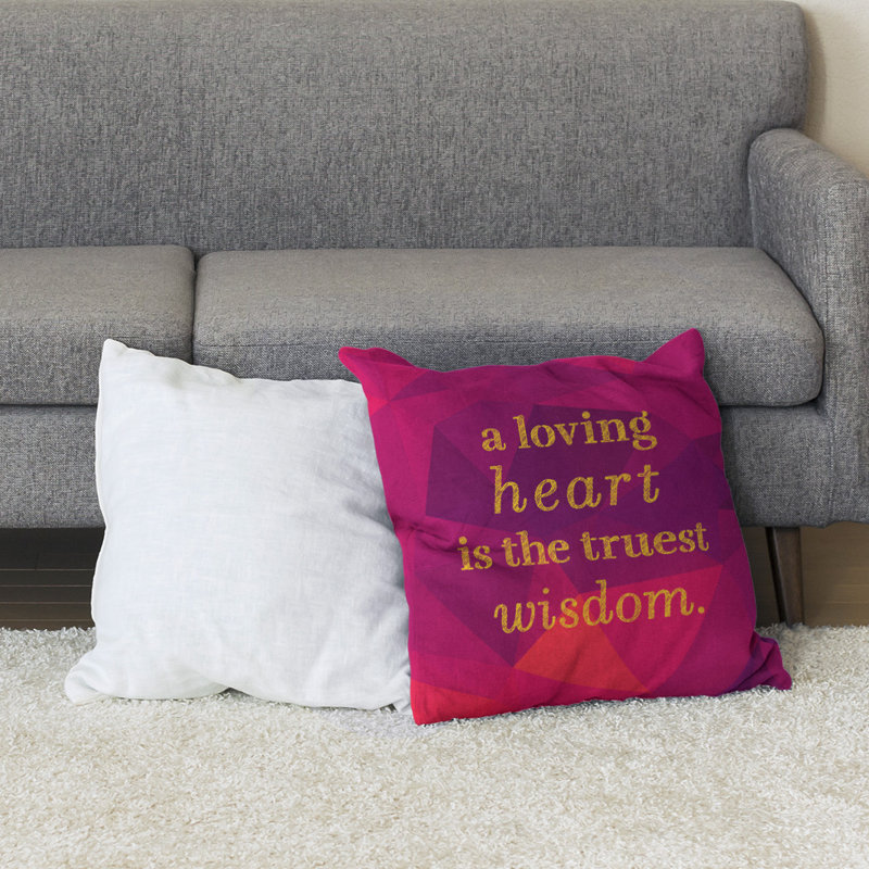 Coussin de sol pierres précieuses amour & sagesse, 40 po x 40 po, Rubellite / or
