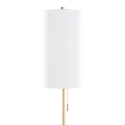 Bounty 62" Contemporary Metal Floor Lamp With Linen Shade From Grandview Gallery