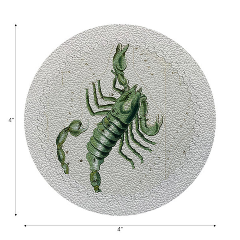 Sous-verres Zodiac Scorpio, Blanc