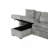 Plush Sectional Sofa W/ Pull Out Sleeper Made With Velvet Fabric-1520480881