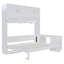 Grand lit escamotable mural avec bureau, tablettes de rangement et grandes armoires, blanc (ANCIEN SKU: N820S10034K)