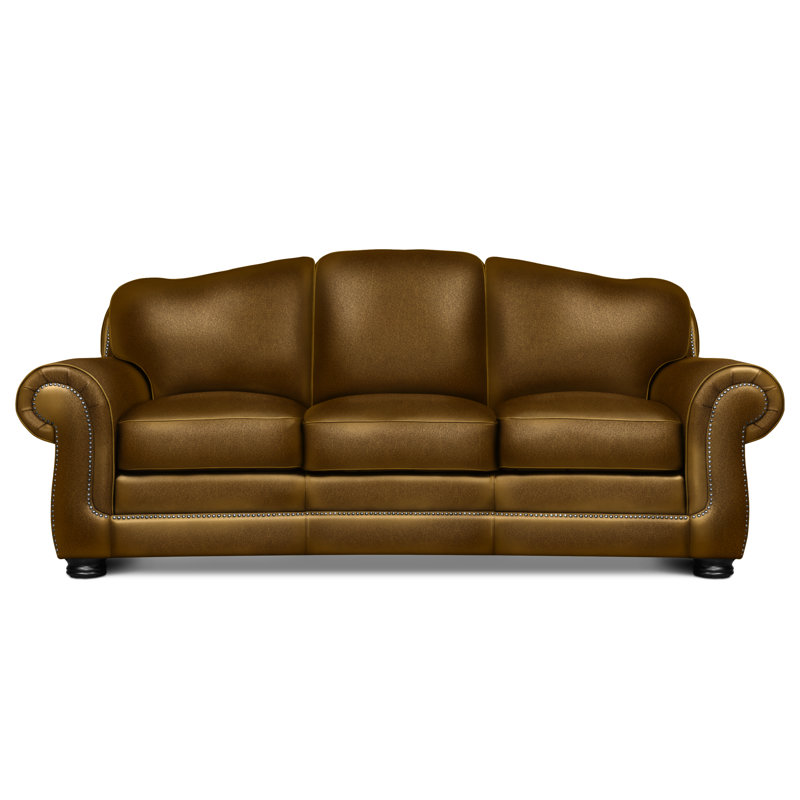 Buckingham Leather Sofa, Mustang (Maestro Artisano), No, Espresso