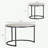 Round Nesting Tables Set Of 2, Stacking Coffee Table Set With Metal Frame For Living Room, Grey