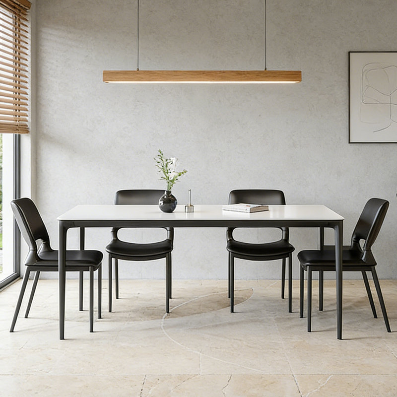 Italian minimalist dining table, 29.53"H x 70.87"L x 35.43"W