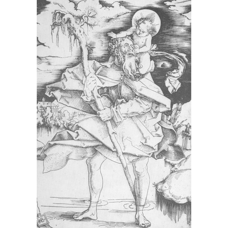 St Christopher, H 48 po x l 32 po