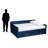 Isle Transitional Full Size Blue Velvet Fabric Daybed, 33.09'' H X 81.26'' W X 56.5'' L-528762528-528762535
