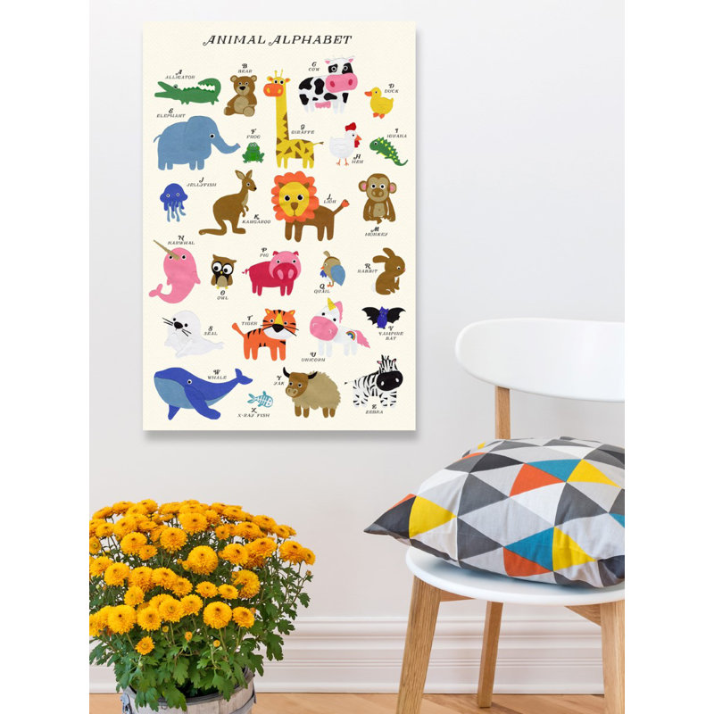 Alphabet - impression sur toile tendue, H 30 po x l 20 po