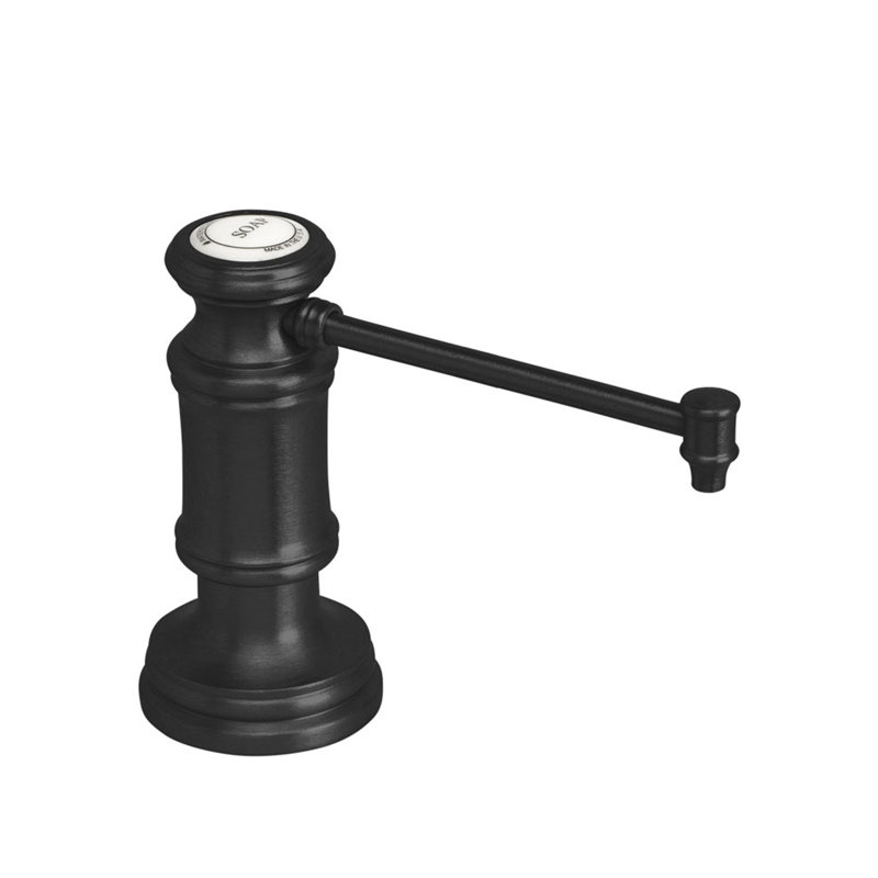 Traditional Soap/Lotion Dispenser - Extended Straight Spout, Matte Black