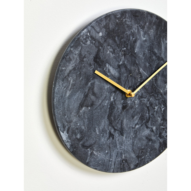 Alejandro Marble Wall Clock, Black