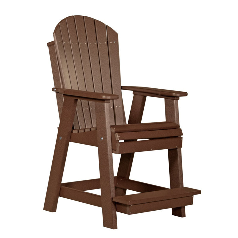Chaise de terrasse Janel Adirondack, Brun châtaigne, Chaise à accoudoir