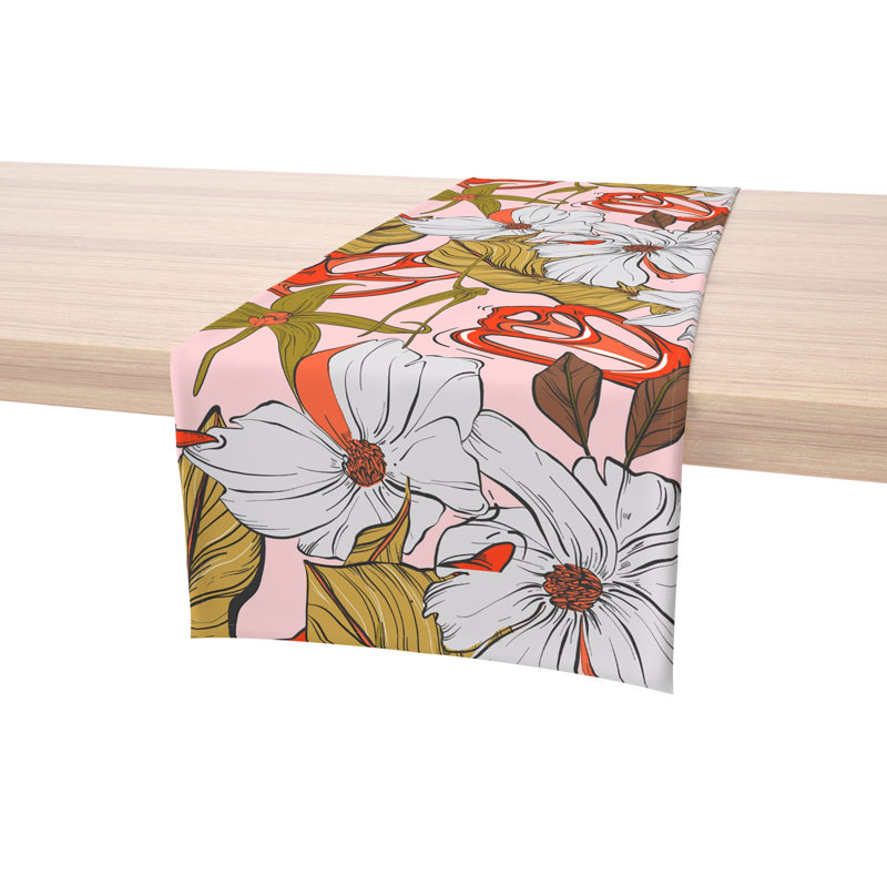 Fabric Textile Products, Inc. Table Runner, 100% Cotton, Floral 228, 16" x 108"