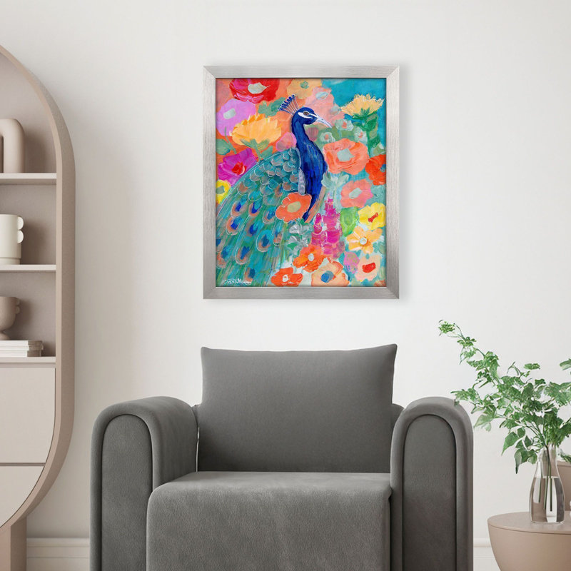 Art floral, paon non encadré