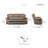 Hanhalyn Traditional Upholstered 2-Piece Living Room Set with Dual Manual Recline, Gentle Gliding Motion & Pocket Coils-1491348173
