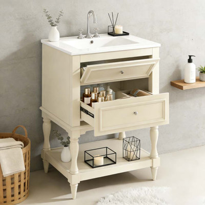 Meuble-lavabo 24 po avec lavabo en céramique