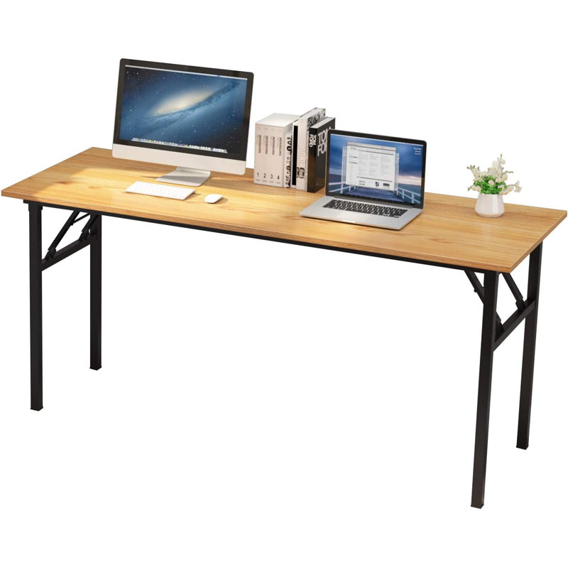 Bureau rectangulaire Rodas, H 29,5 po x l 63 po x P 23,6 po, Teck / noir