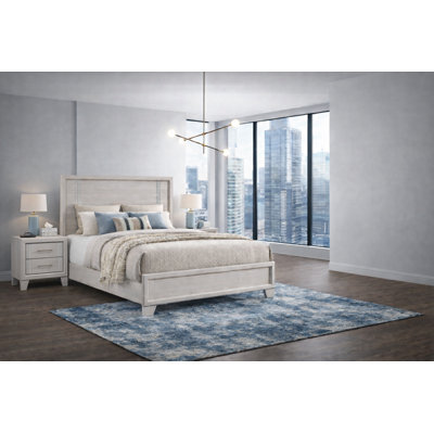Classic Panel Bedroom Set in Cream Finish
