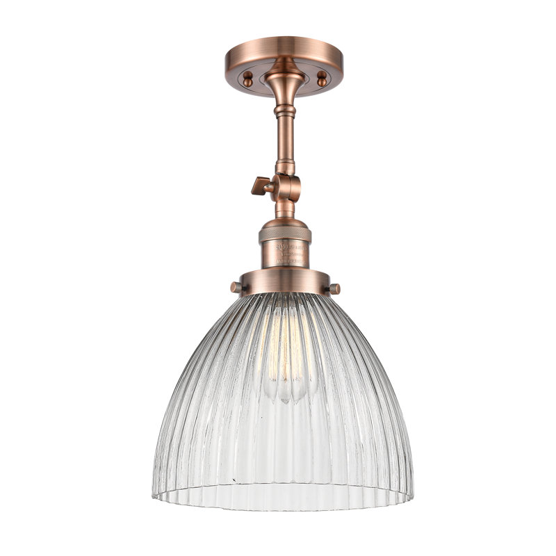 Plafonnier semi-encastré 1 lumière 9,5 po Tallulah, Ampoule non incluse, Cuivre antique