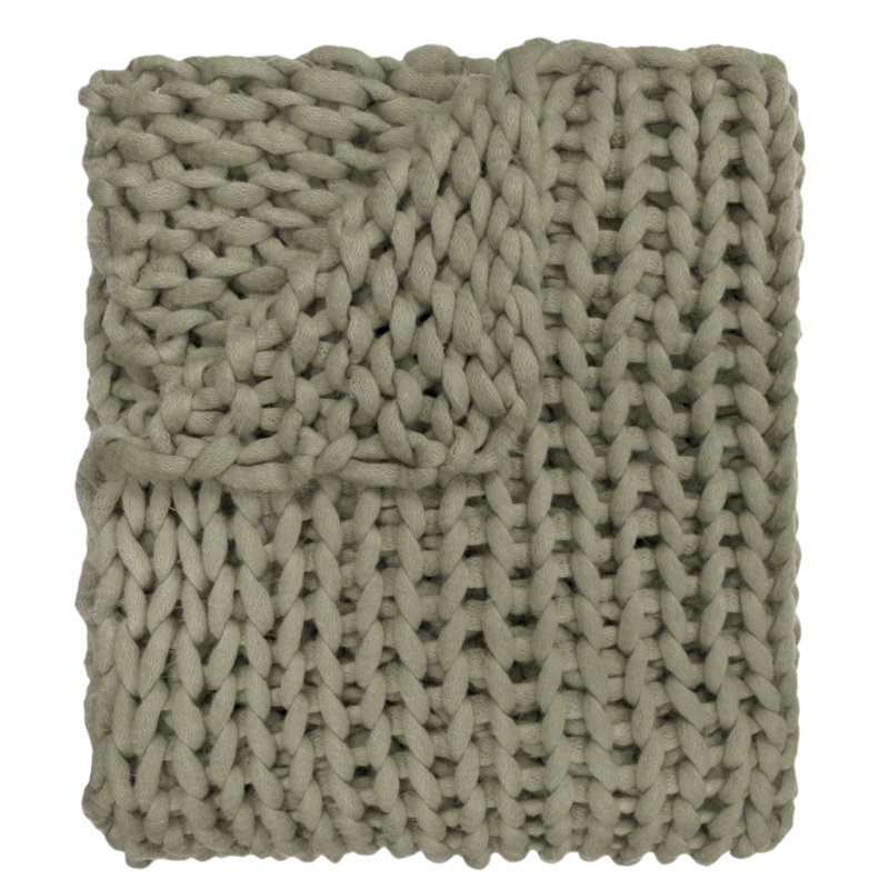 Donna Sharp Chunky Knit Sage Woven Throw, Sage