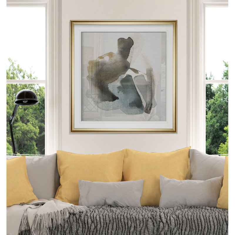 «Sand and Sky IV», reproduction d'art, H 27 po x l 27 po x p 1,5 po, Cadre doré