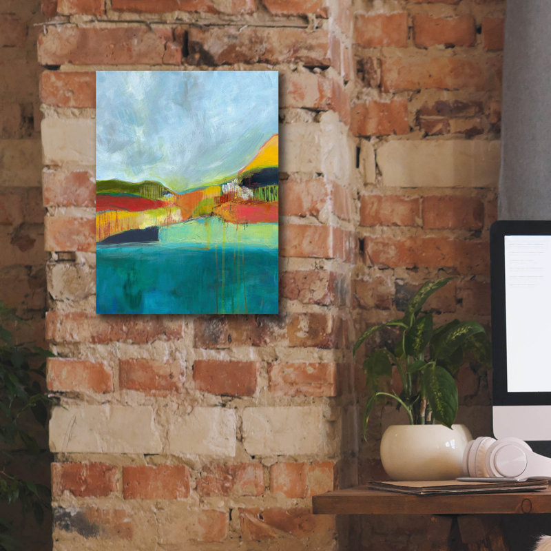 «View Across The Bay» par Jan Weiss, art mural sur toile, H 16 po x l 12 po x P 0,75 po