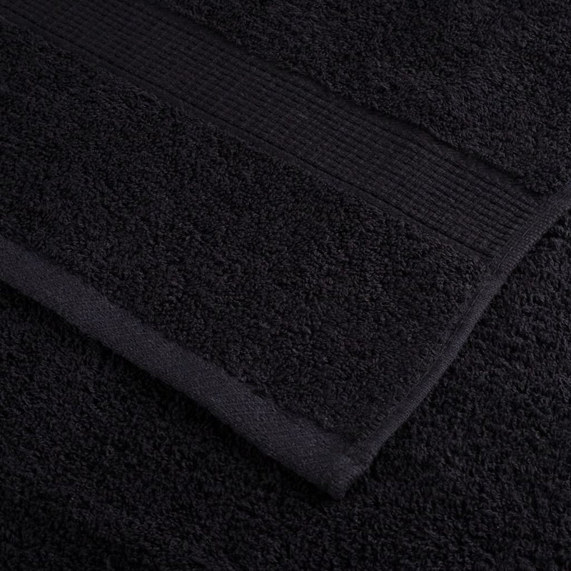 Premium Bath Towels SOLUND 2Pcs 600Gsm, Hand Towels - 2 Pack, Black