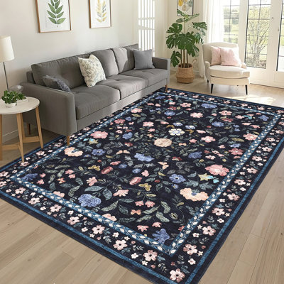 Tapis lavables antidérapants pour chambre à coucher, tapis floraux de ferme pour couloir, salle à manger, salle de bain, chambre de bébé