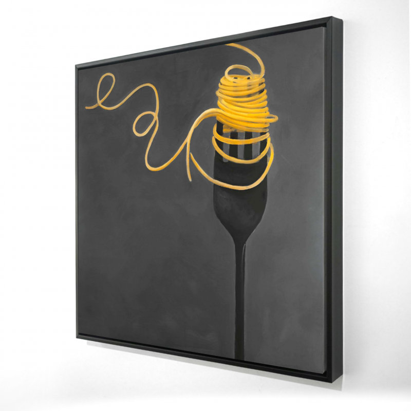 «Spaghetti Pasta Around A Fourche», reproduction sur toile, H 36 po x l 24 po