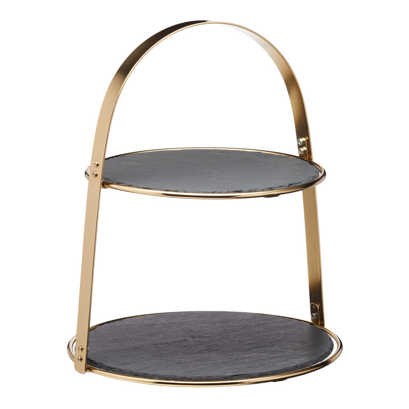 Artesà 2 piece Serveware Set with Glass Serving Cloche and Cake Stand 