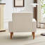 Fauteuil biscuit beige - confortable, rembourrage, pieds dorés, accents faciles à assembler rapidement, tissu doux, marches dorées élégantes-118039426