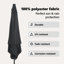 Garden Parasol with LED Strip Lights Polyester and Steel Sun Shade-1163912435