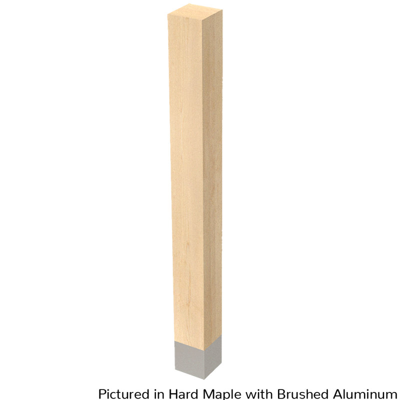 Hakan Table Leg, 42.25" H x 4" W x 4" D, Brushed Aluminum