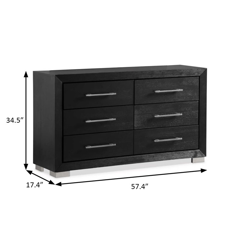 Commode contemporaine Ashbourne, noir